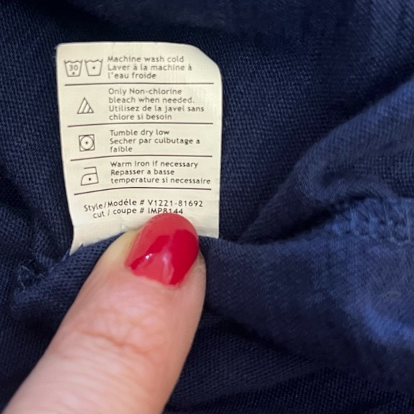 Vince Cotton Navy Blue Boatneck Shirt - Picture 4 of 8